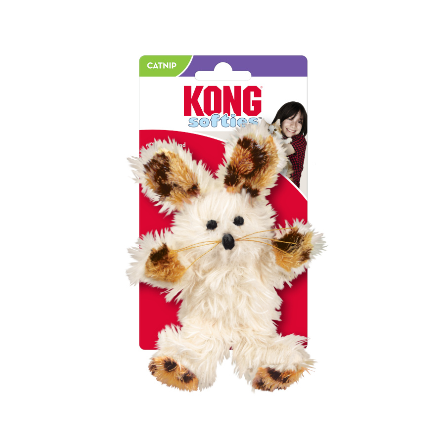 Kong Softies Fuzzy Conejo peluche para gatos