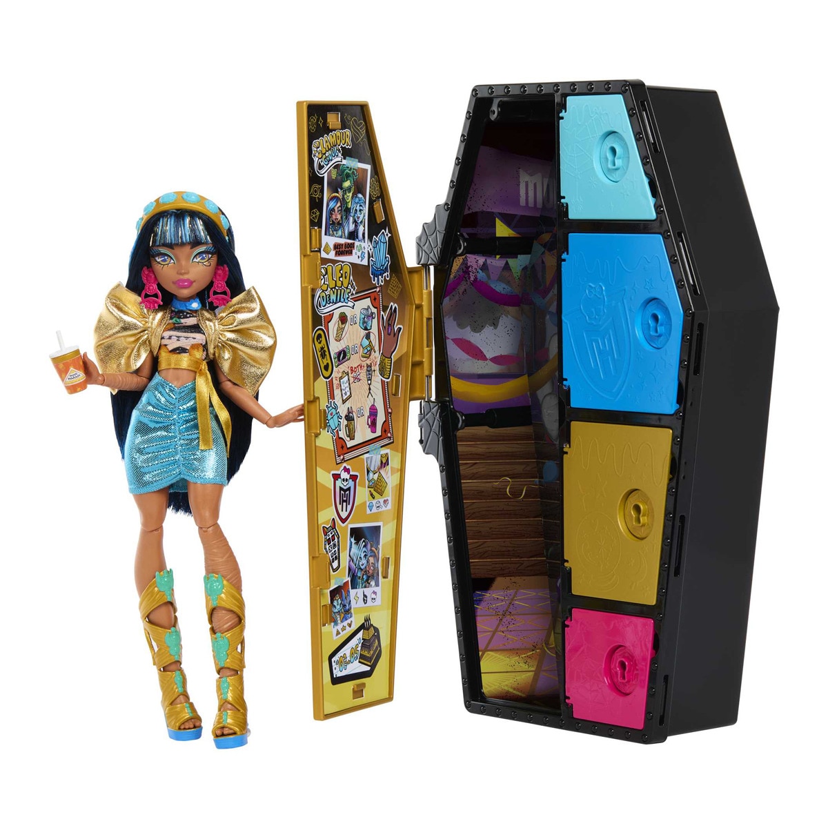 Monster High - Muñeca Cleo De Nile Con Armario Skulltimate Secrets