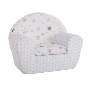 Sillon Azul Y Estrellas Gris Con Cojin - Creaciones Llopis