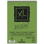 Bloc de dibujo microperforado A5 Canson XL Dessin espiral 160 g 30 h verde