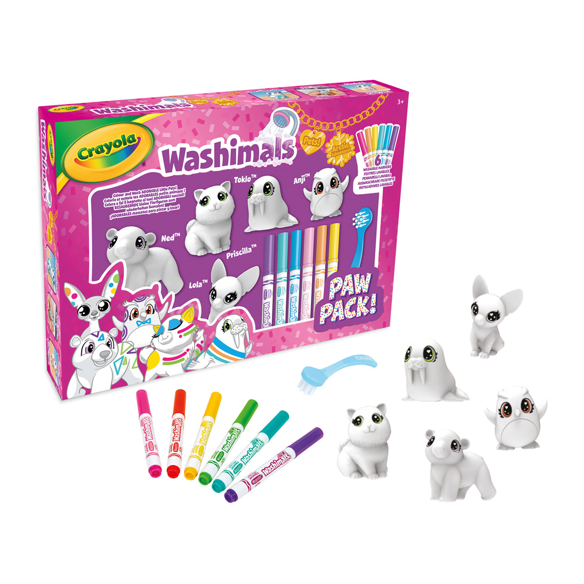 Crayola - Washimals Polar - Set 5 Mascotas Del Artico