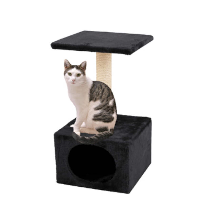 Flamingo Smaragd Árbol Rascador negro para gatos