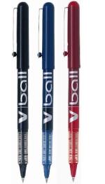 Pilot Set de 3 Rotuladores V-Ball 0.5  negro / azul / rojo