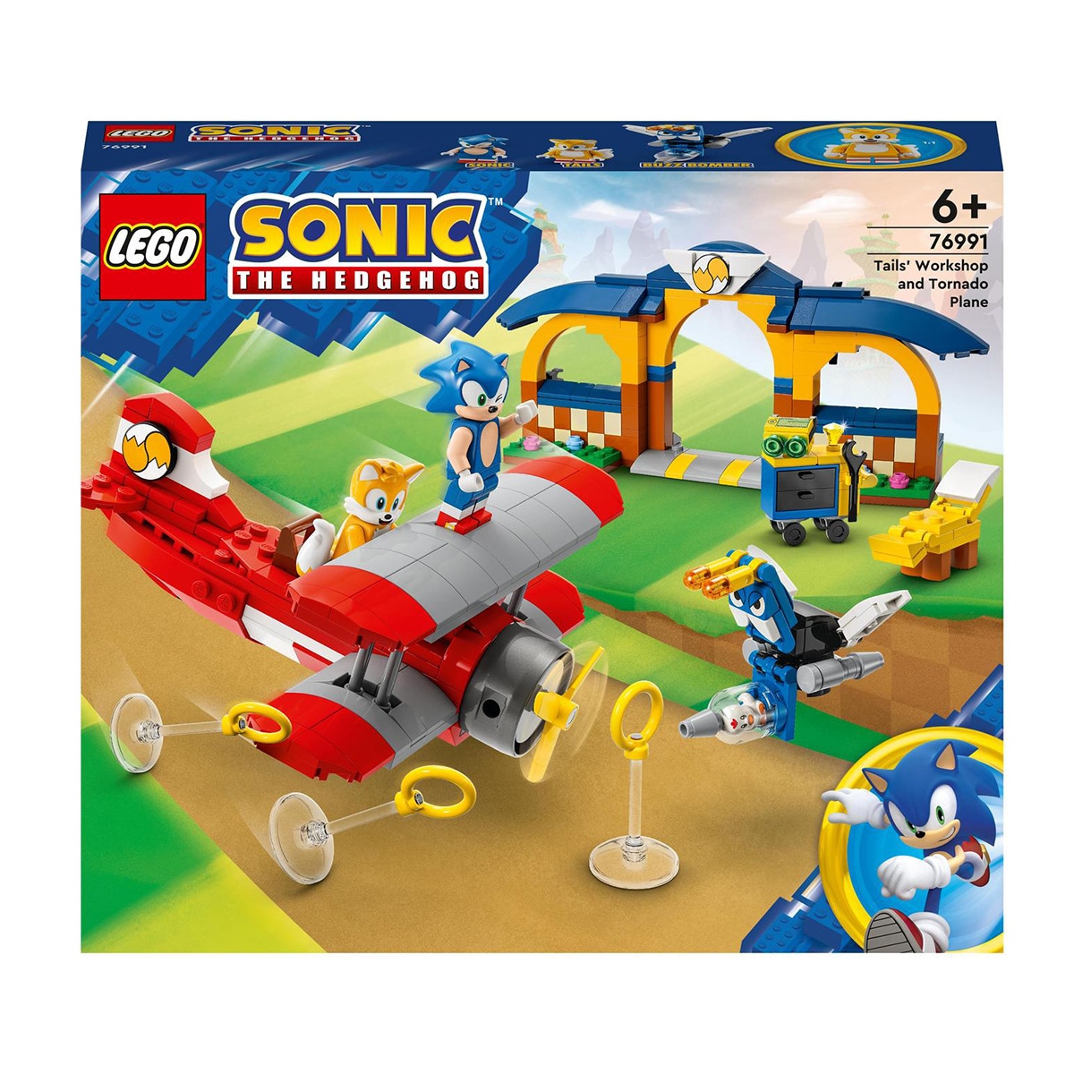 LEGO - Set De Construcción Sonic: Taller Y Avión Tornado De Tails Gaming Sonic The Hedgehog