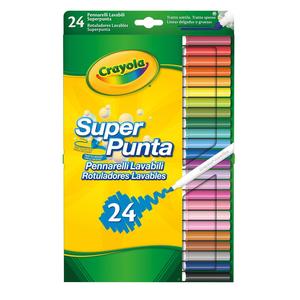 Crayola - 24 Rotuladores Súper Punta Lavables