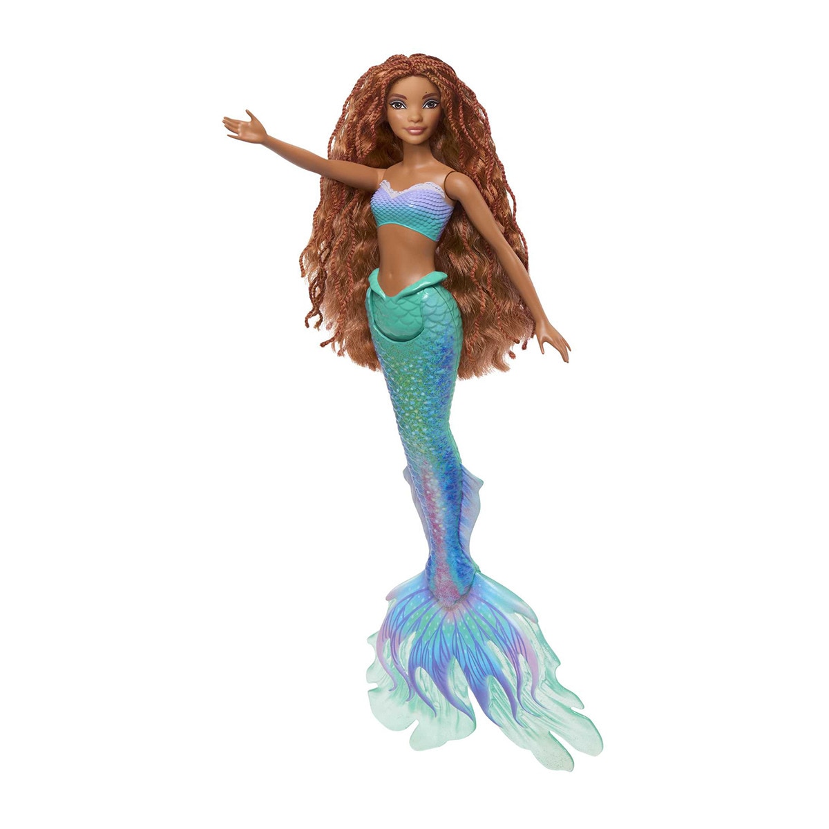 Mattel - Muñeca La Sirenita Ariel, Sirena Con Cola Y Aleta De Purpurina Disney Princess