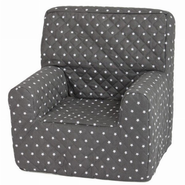 Sillón infantil estrellas gris