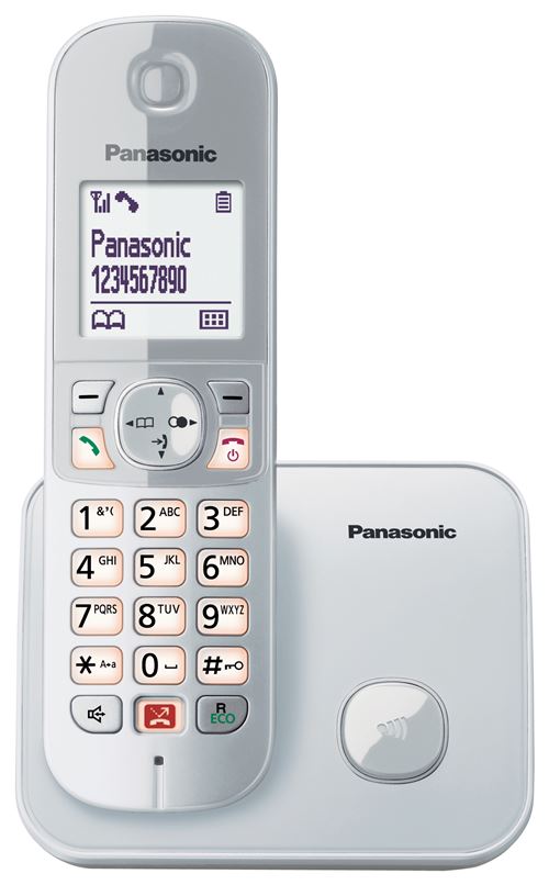 Teléfono inalámbrico Panasonic KX-TG6851SPS Plata