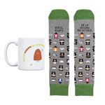 UO Kit Taza + Calcetines talla 36-41 Ser El Guapo de la oficina no es fácil