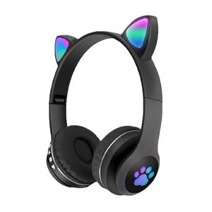 Auriculares orejas de gato bluetooth negro