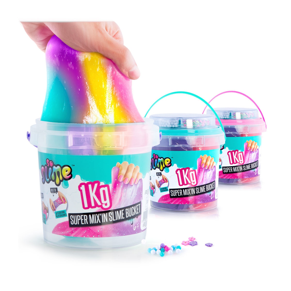 So Slime -  Moldeable Super Cubo Slime Gigante Con Decoraciones