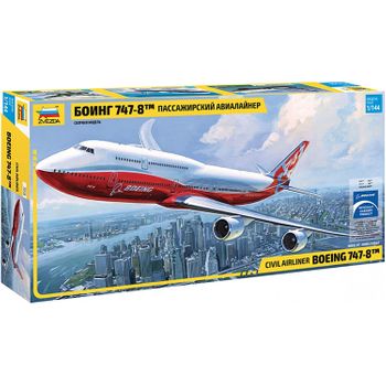 Zvezda 7010 - Maqueta Avión Civil Boing 747-8 ́. Escala 1/144