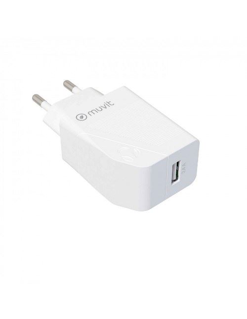 Adaptador Muvit for change  USB-A 12W Blanco