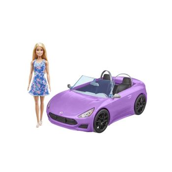 Barbie- Muñeca Descapotable Morado, Multicolor (mattel Hby29)