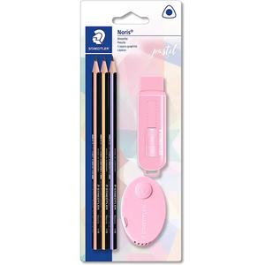 STAEDTLER - Kit de Escritura Pastel: Lápices de Grafito, Goma de Borrar y Afilalápices (Varios modelos) ㅤ