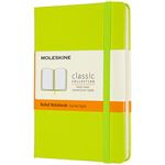 Cuaderno Moleskine Classic pocket rayas tapa dura verde limón