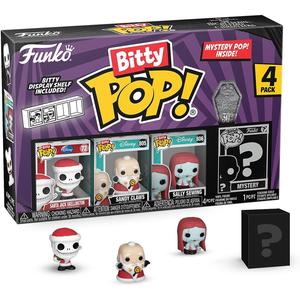 Funko - Blíster de 4 figuras de Pesadilla antes de Navidad: Santa Jack y personajes sorpresa (Varios modelos) ㅤ