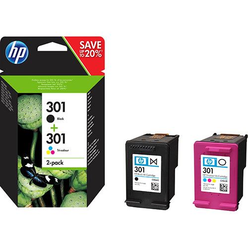 Pack Cartucho de tinta Negro-Color HP 301 + 301 N9J72AE