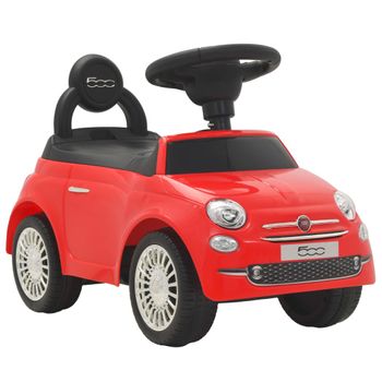 Coche Correpasillos Fiat 500 Rojo Vidaxl