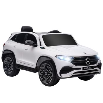 Coche Eléctrico Para Niños Mercedes-benz Eqa 12v Blanco Homcom