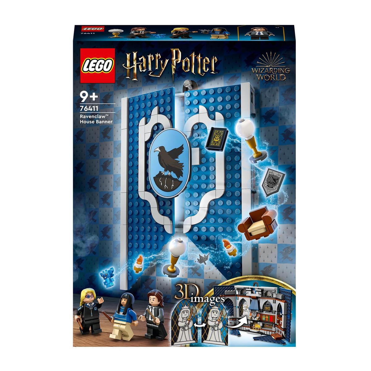 LEGO -  Portátil De Construcción Estandarte De La Casa Ravenclaw Con Mini Figuras Harry Potter