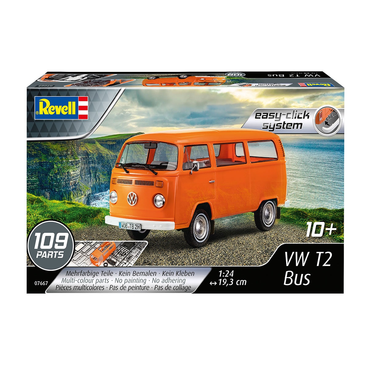 Revell - Kit de montaje a presión VolksWagen T2 Bus easy click Revell.