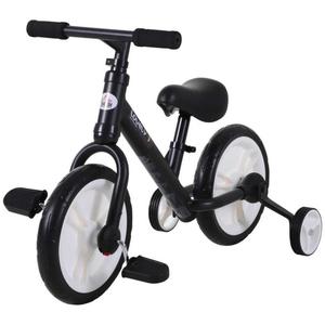 Homcom - Bicicleta de Equilibrio con Pedales Negra HomCom