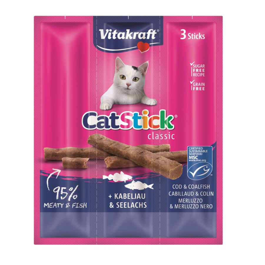 Vitakraft Cat Stick Classic con Bacalao y Atún