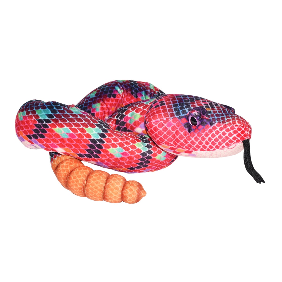 WILD REPUBLIC - Peluche 137 cm Serpiente fantasía roja Wild Republic.