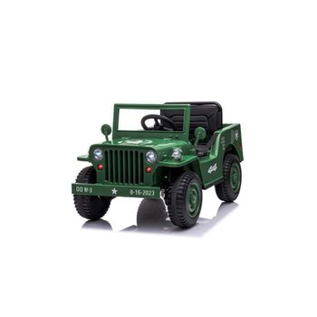 Coche Militar Ataa Jungla 12v Verde Kaki - Coche Eléctrico Infantil Para Niños Batería 12v Con Mando Control Remoto