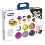 Maletín 6 botes Milan Soft Dough pasta blanda con herramientas Helados y gofres 59g