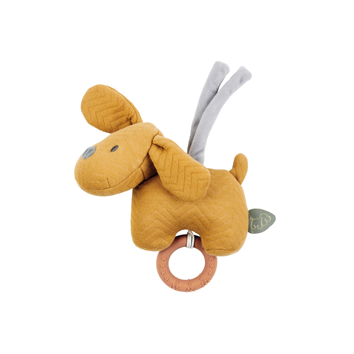 Nattou - Peluche Mini Musical Jacquard Perrito Charlie Caramelo