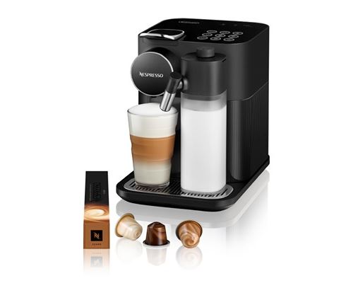 Cafetera de cápsulas De'Longhi Gran Latissima EN640.B, 19 bar, 1.3 l, 0.5 l depósito de leche, Espuma de leche, 1400 W, Negro