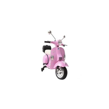 Vespa Clásica Oficial 12v Licencia Piaggio Rosa - Moto Eléctrica Infantil De Batería Para Niños