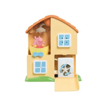 Bizak Casita De Peppa Pig  De Baño, Diferentes Estancias, Juegos De Formas, Ducha Y Otras Sorpresas, 1 Figura Incluida Y 3 Ventosas,