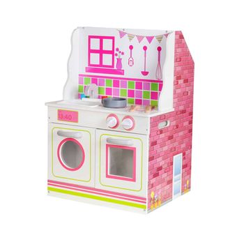 Casa De Muñecas Y Cocina 2 En 1 Estela Outdoor Toys De Mdf 47,5x40x67,5 Cm