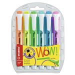 Estuche 6 marcadores STABILO swing cool fluorescente