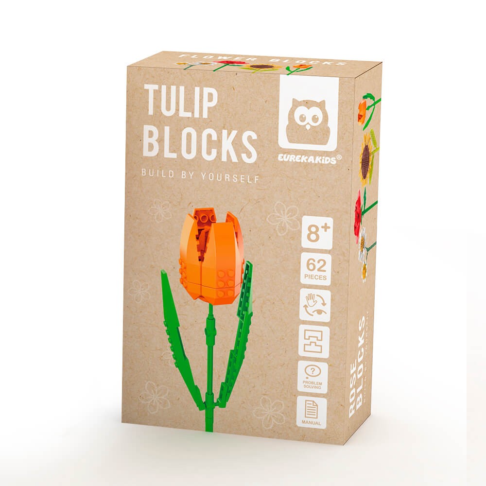 Bloques de construcción flores clásicas – tulipa de 62 piezas