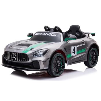 Mercedes - Gt4 Coche Eléctrico Infantil, 12 Voltios,asiento Polipiel, 1 Plaza/s