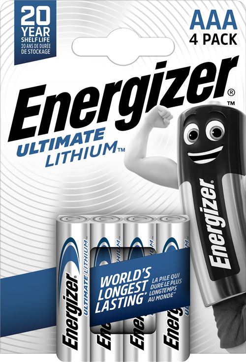 Pilas AAA Energizer Ultimate Lithium L92 - 3+1 unidades