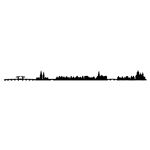 Skyline The Line Amsterdam 50 cm negro