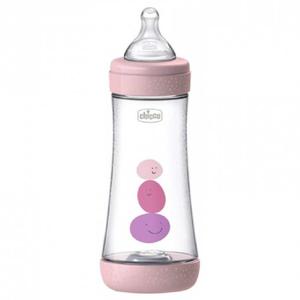 Chicco - Biberón de flujo rápido 300 ml rosa