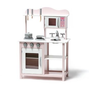 Cocina De Madera Para Niños Con Accesorios Rosa - Cocinas Infantiles De  Para Niños