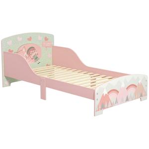 Homcom - Cama infantil Montañas Rosa