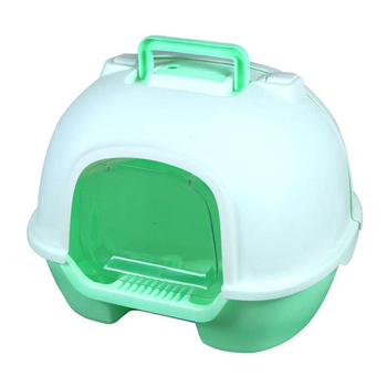 Caja De Arena Para Gatos Arenero Resistente Inodoro Para Gatitos Con Tapa 50x41x39cm Verde