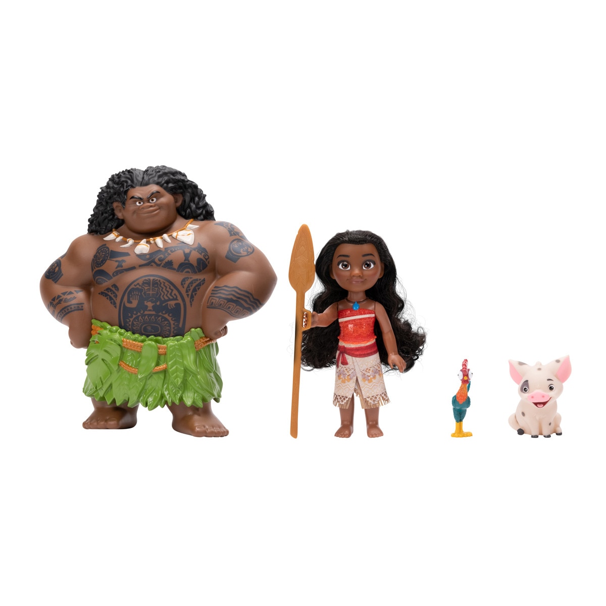 Jakks Pacific - Set Vaiana De , Maui, Pua, HeiHei