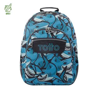 Totto - Mochila escolar tiburones Crayoles