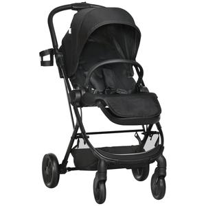 Homcom - Silla de paseo ligera negro