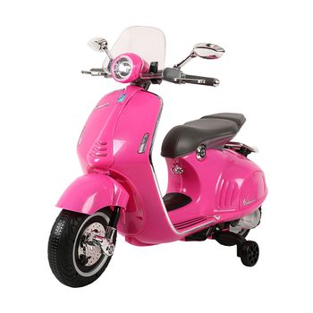 Moto Eléctrica Para Niños - Vespa - Ideal Para Niños De 3 A 8 Años - Color Rosa - Devessport