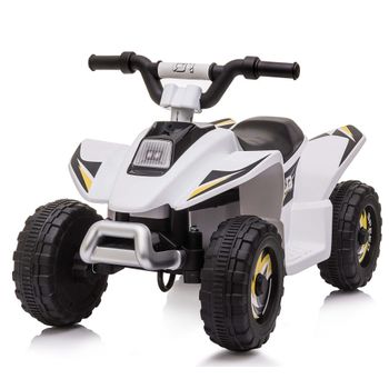 Quad Atv Eléctrico 6v Para Niños Speed De Chipolino Blanco